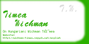 timea wichman business card